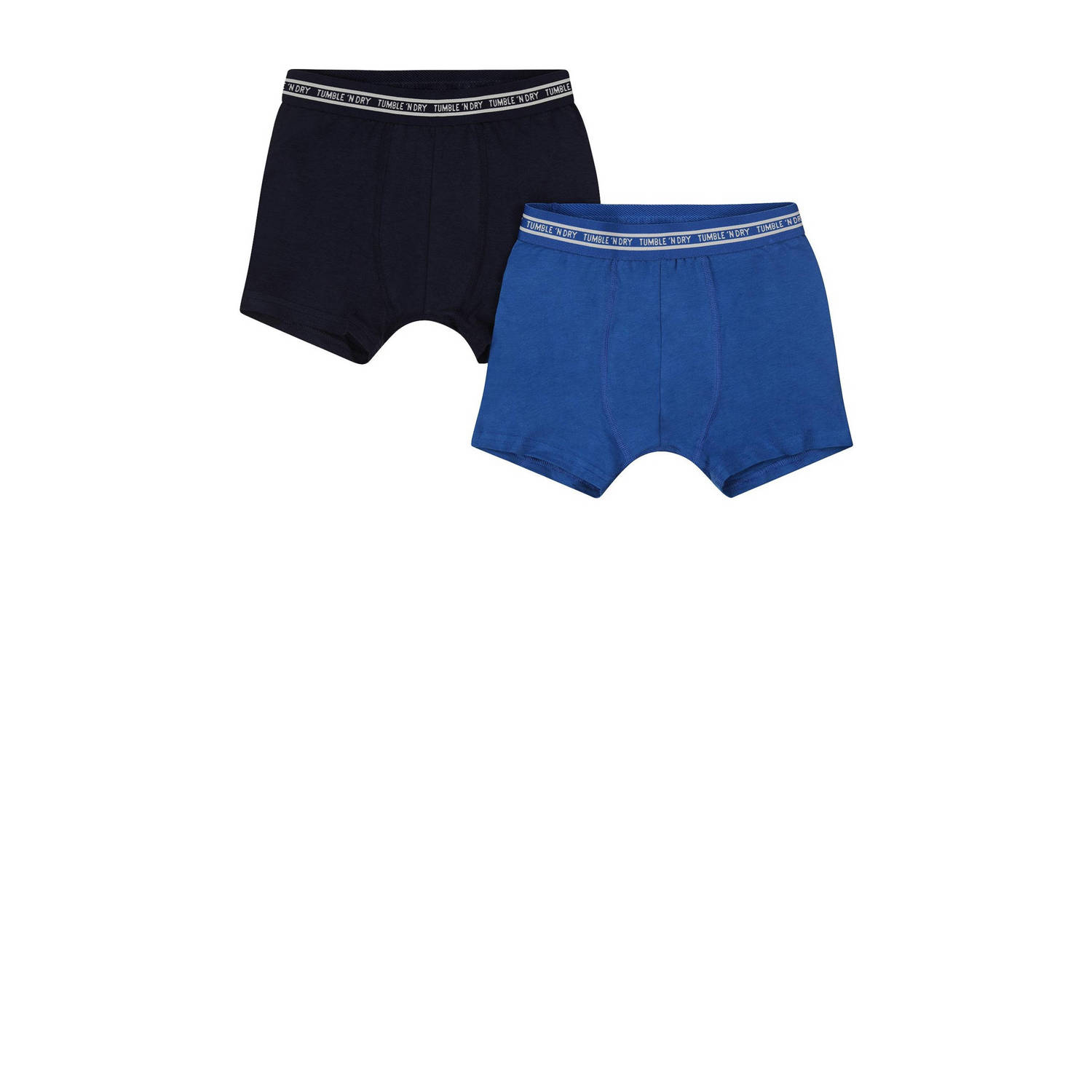 Tumble 'n Dry boxershort set van 2 zwart blauw Jongens Katoen Effen 146 152