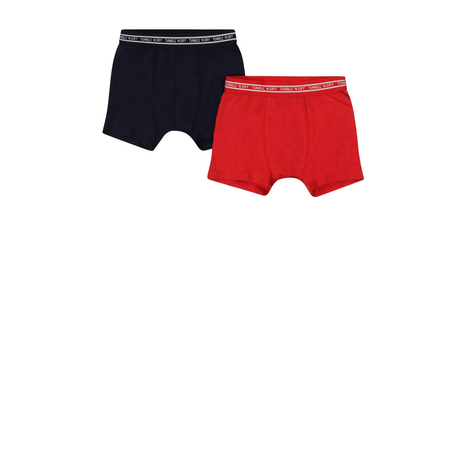 Tumble 'n Dry boxershort set van 2 rood zwart Jongens Katoen Effen 146 152