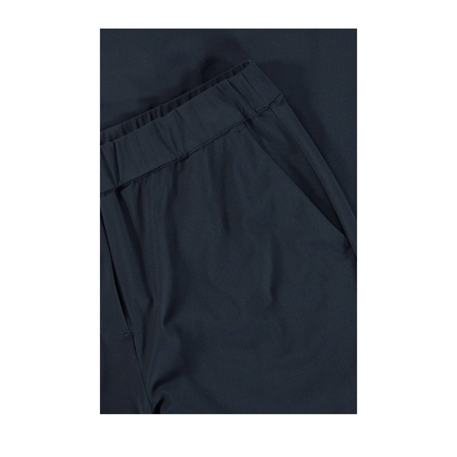 Expresso high waist flared broek van travelstof donkerblauw