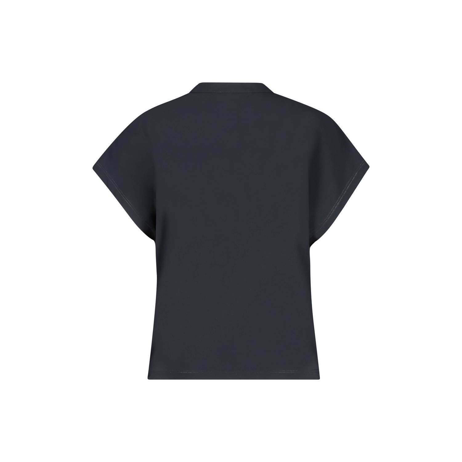 Expresso top van travelstof donkerblauw