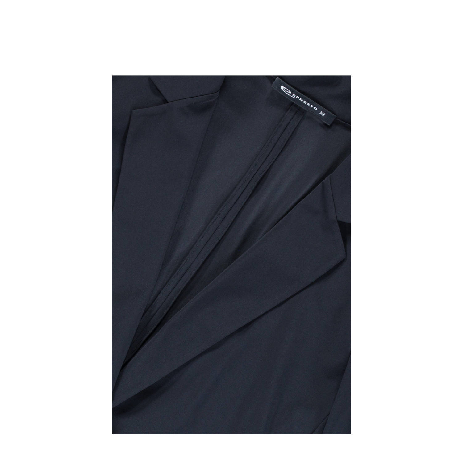 Expresso getailleerde blazer van travelstof donkerblauw