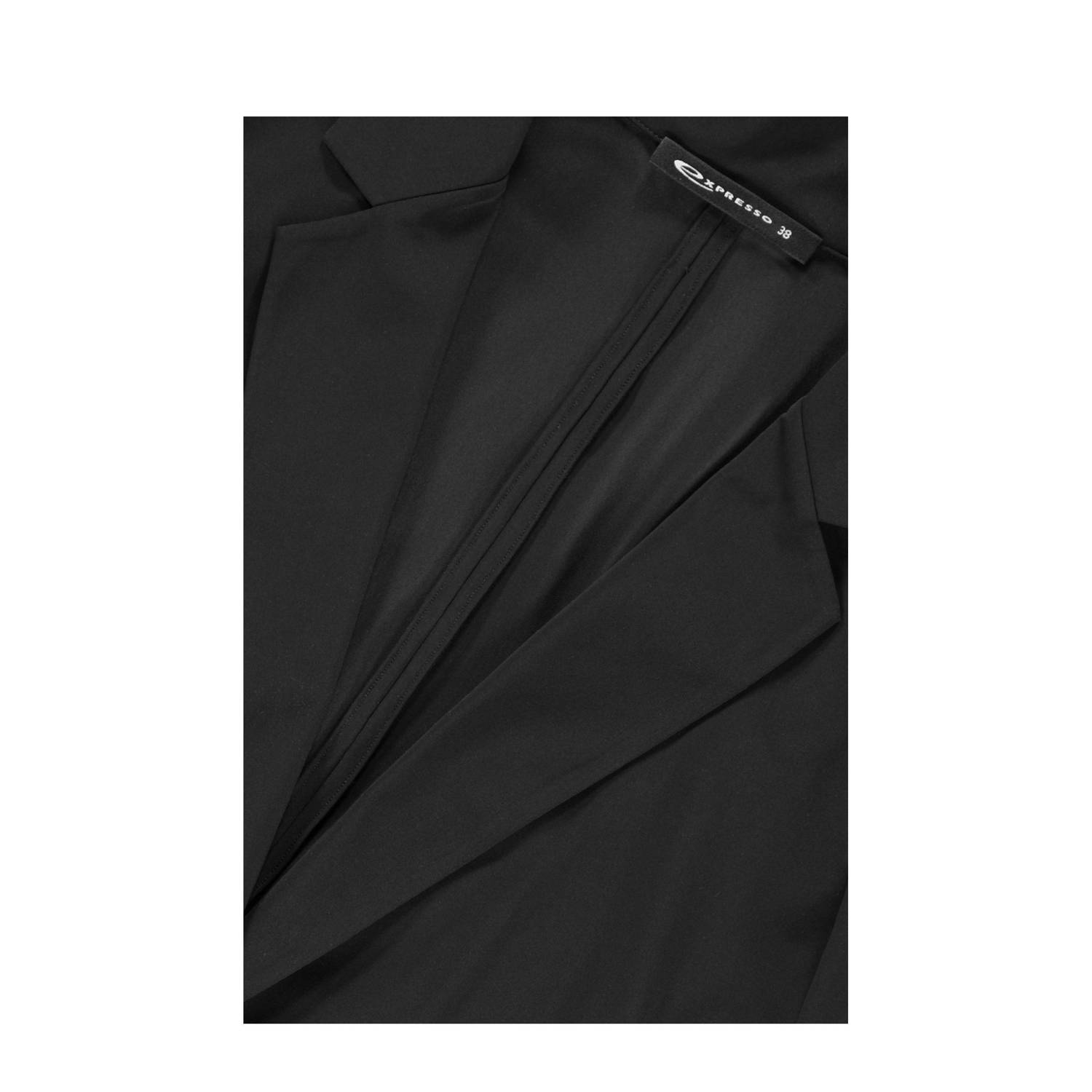 Expresso getailleerde blazer van travelstof zwart