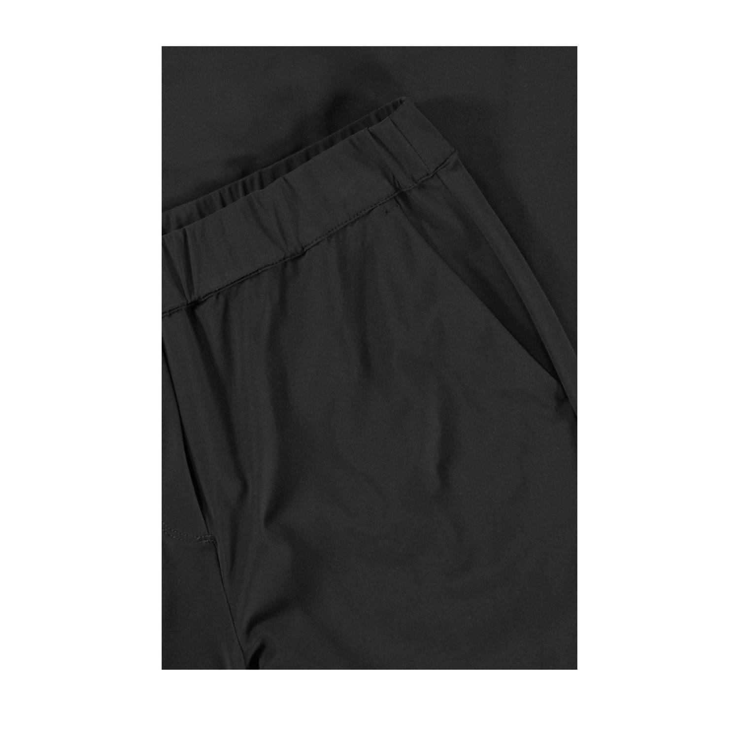 Expresso high waist flared broek van travelstof zwart