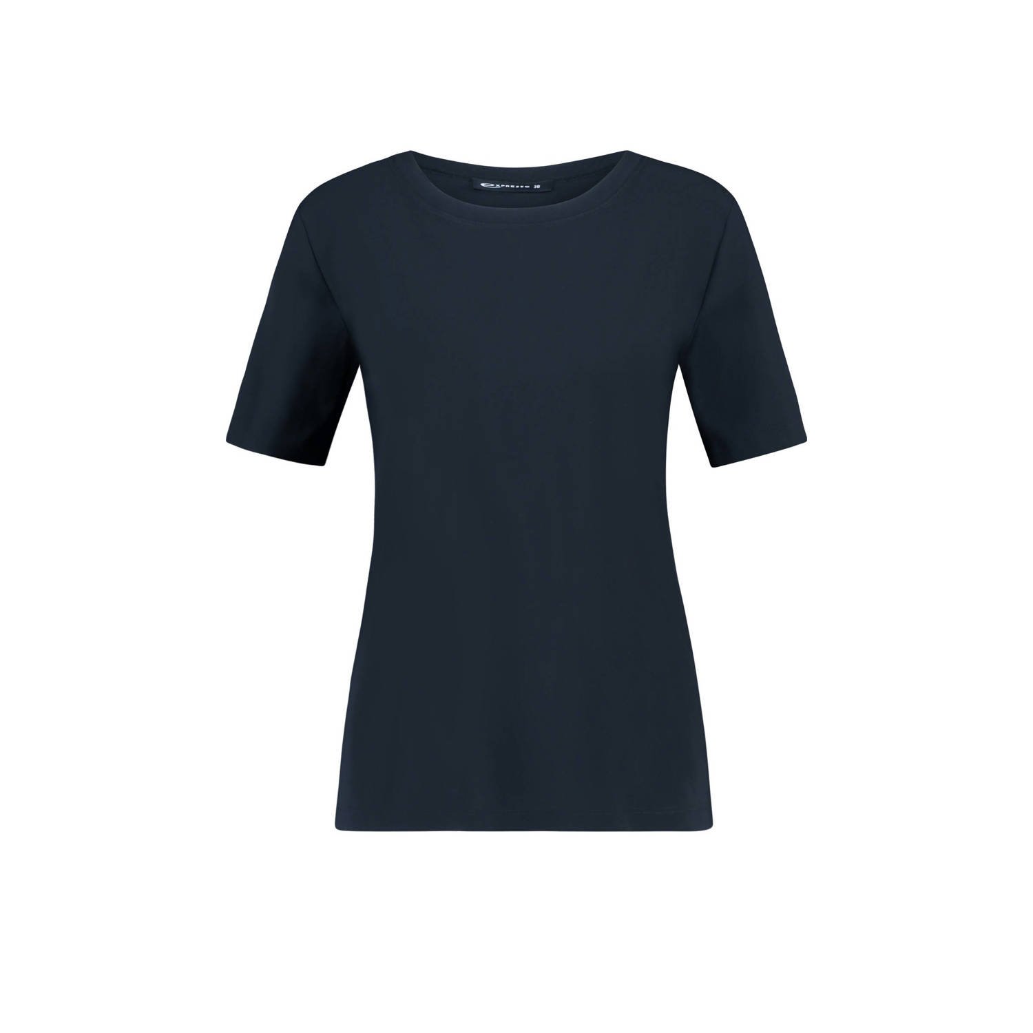 Expresso T-shirt van travelstof donkerblauw
