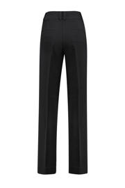 thumbnail: Zwarte dames Expresso wide leg pantalon van polyester met regular waist, rits, haak- en knoopsluiting en effen