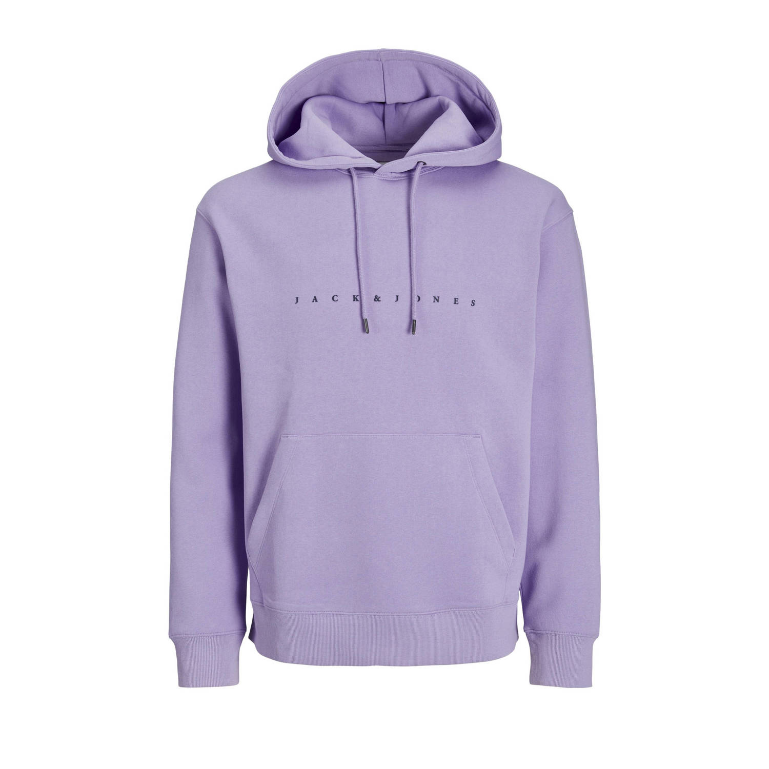 JACK & JONES ESSENTIALS hoodie JJESTAR met printopdruk lila