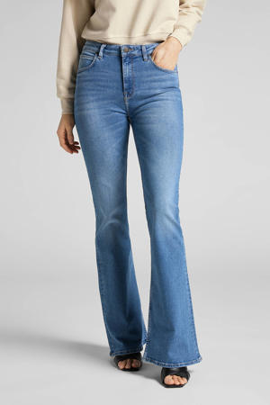 high waist flared jeans Breese light blue denim
