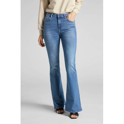 Lee high waist flared jeans Breese light blue denim afbeelding