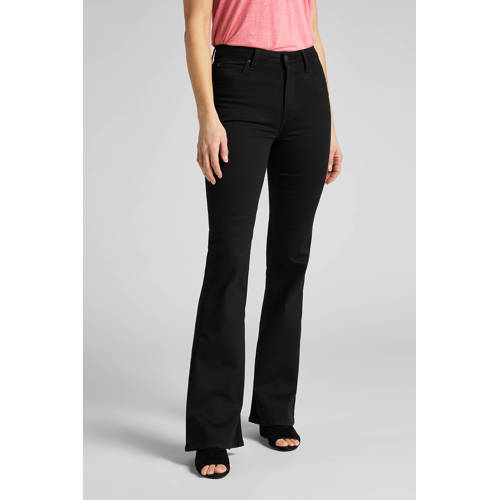 Lee high waist flared jeans Breese black denim afbeelding