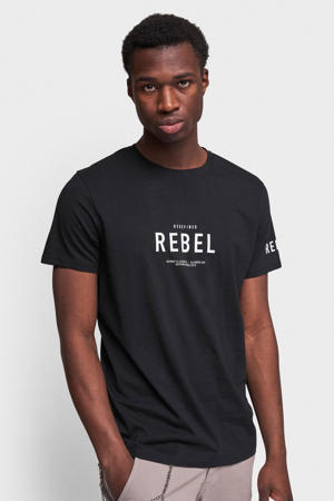 T-shirt RRRonan met printopdruk zwart