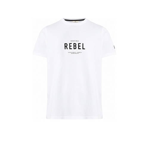 Redefined Rebel T-shirt RRRonan met printopdruk wit