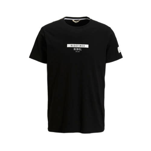 Redefined Rebel T-shirt RRGuti met logo zwart afbeelding