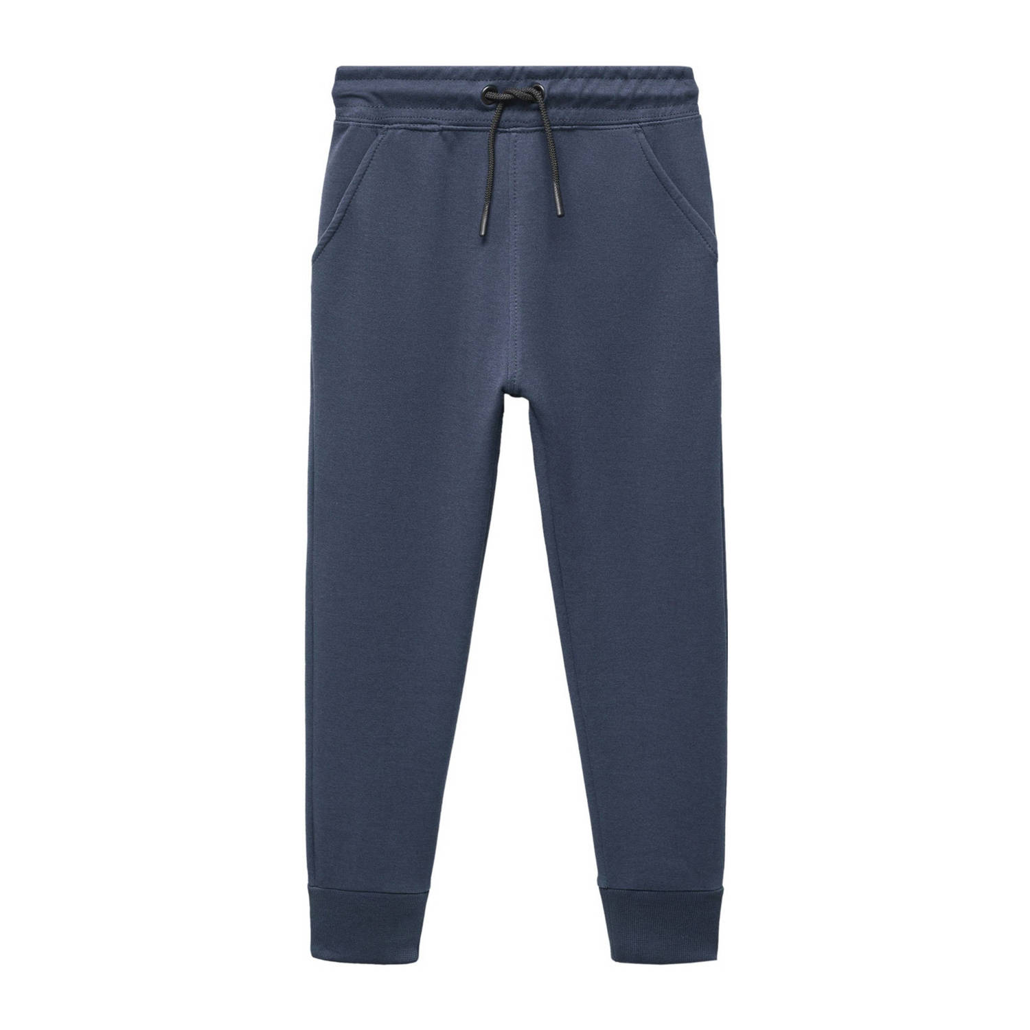 Mango Kids joggingbroek marine Blauw Jongens Sweat Effen 116