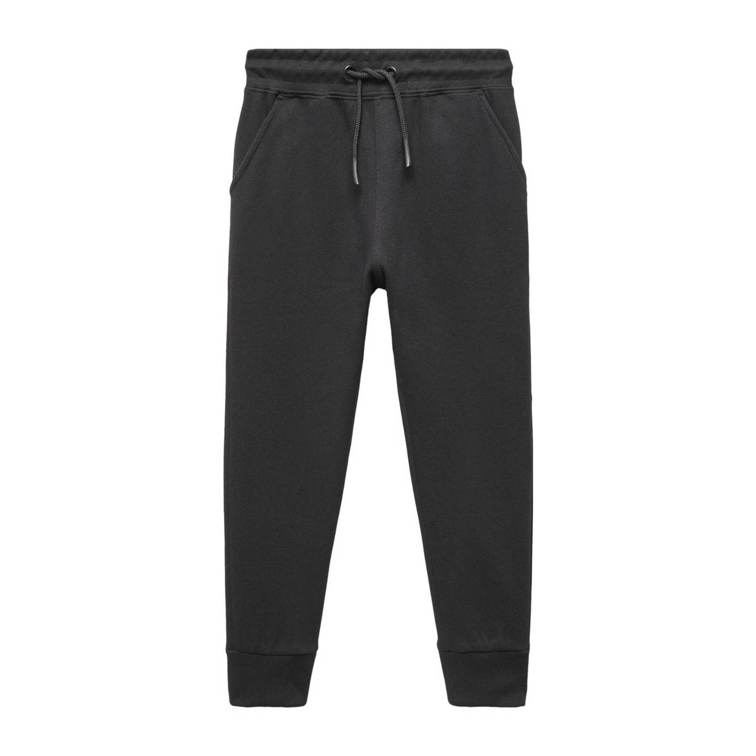 Mango Kids joggingbroek zwart Jongens Sweat Effen 122