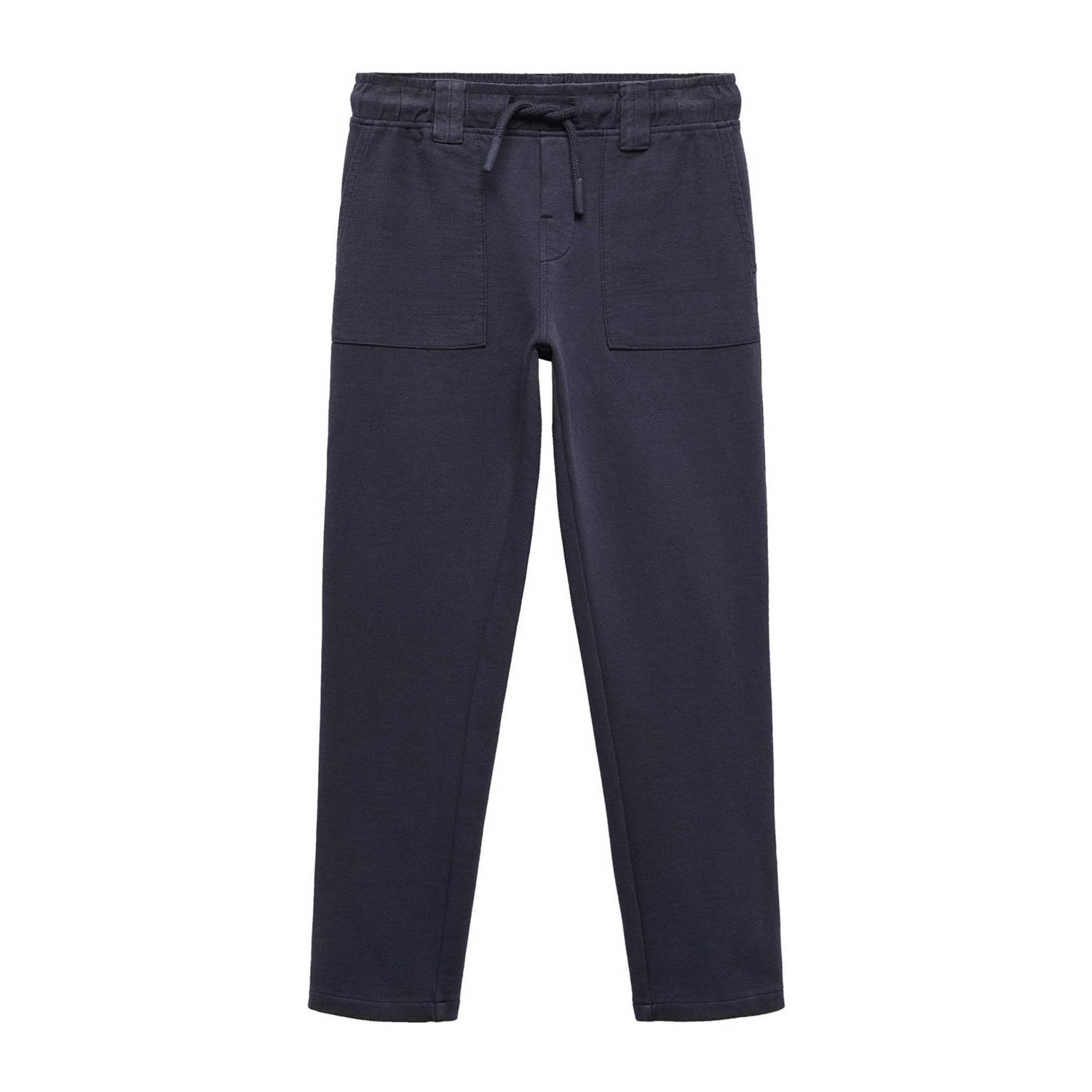 Mango Kids broek donkerblauw Jongens Katoen Effen 116