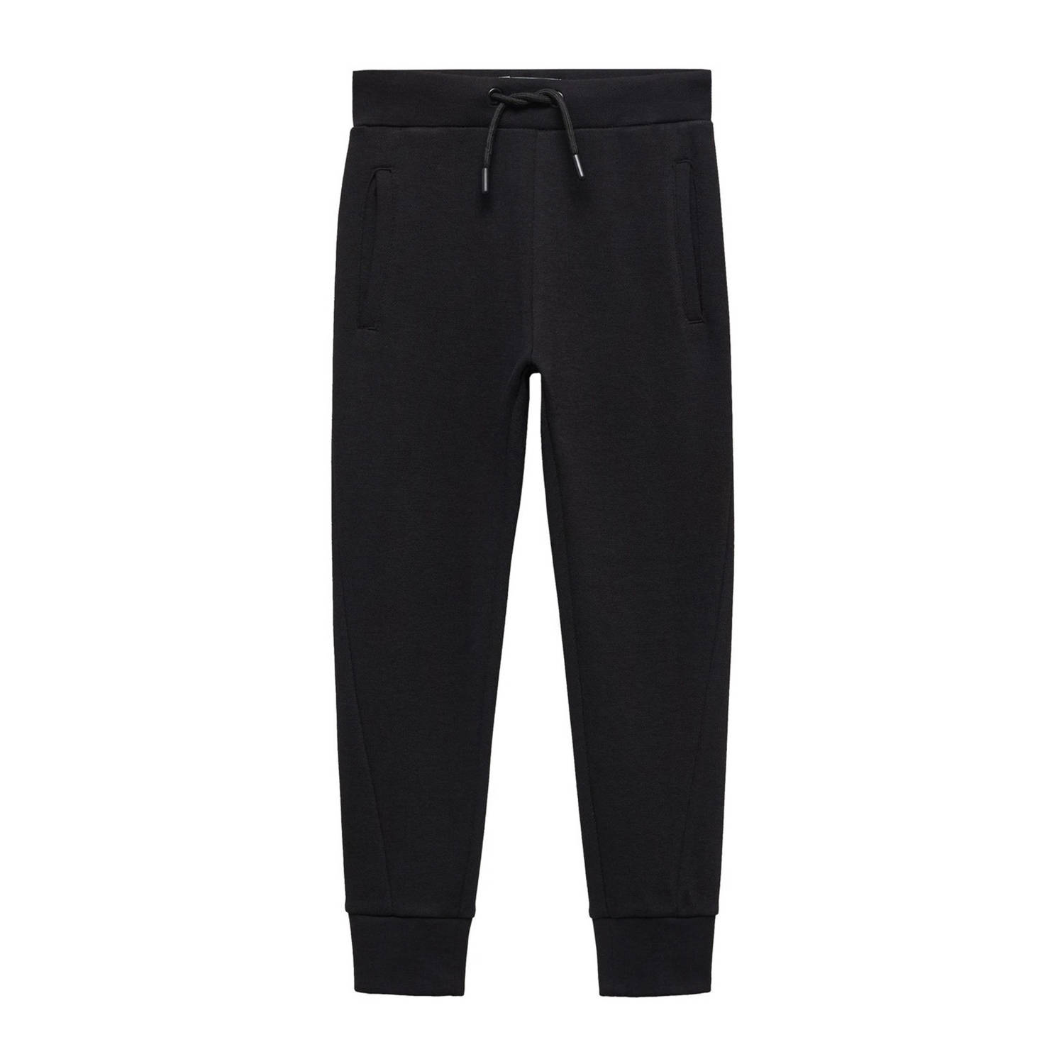 Mango Kids regular fit joggingbroek zwart Jongens Sweat Effen 110