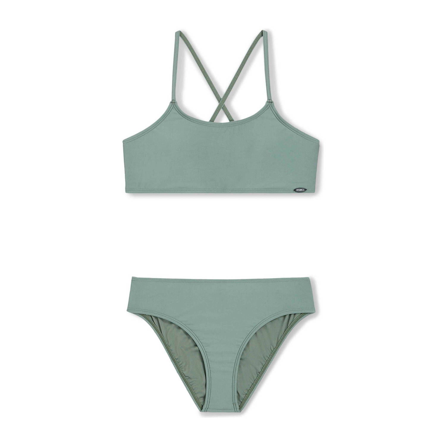 O'Neill crop bikini Essentials groen Meisjes Polyester Effen 128