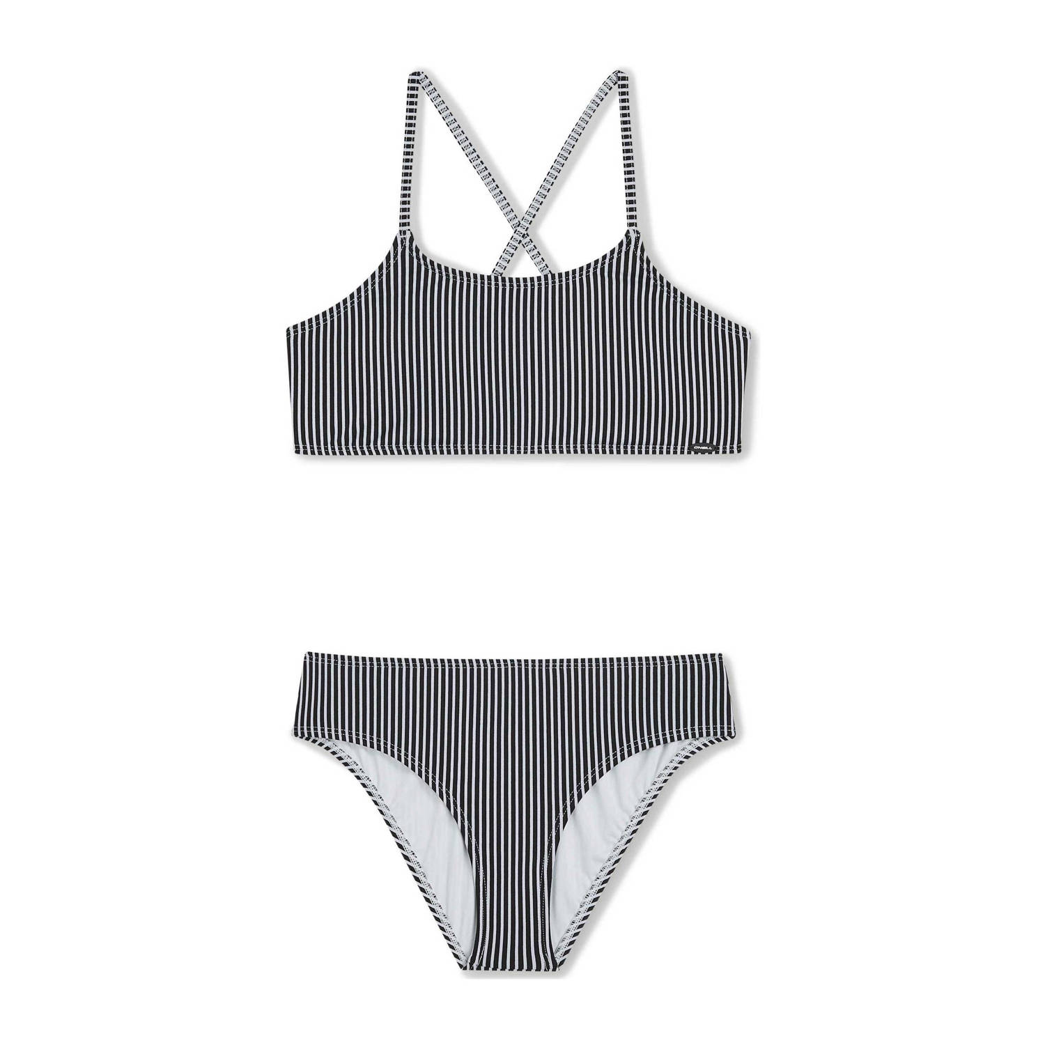 O'Neill crop bikini Essentials zwart wit Meisjes Gerecycled polyester Streep 128