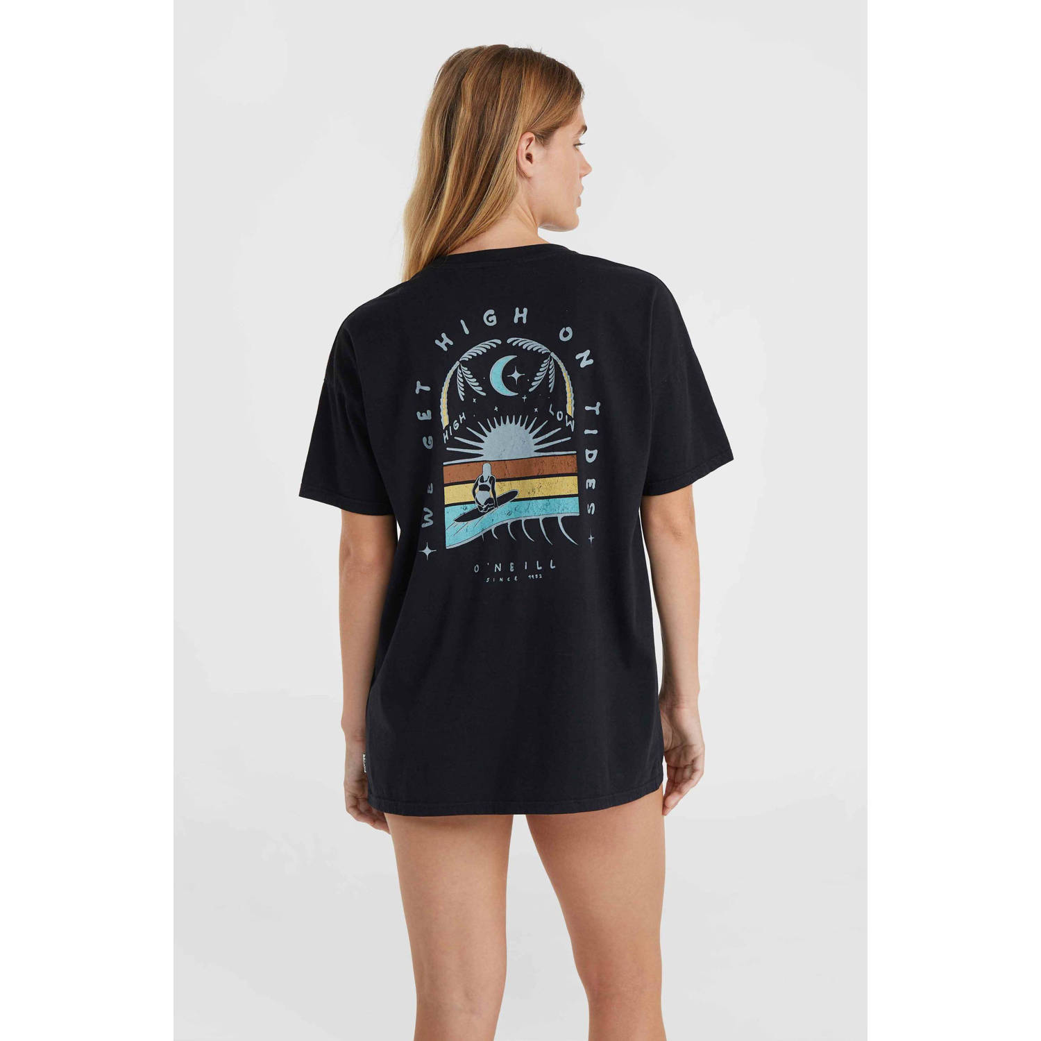 O'Neill T-shirt met backprint zwart