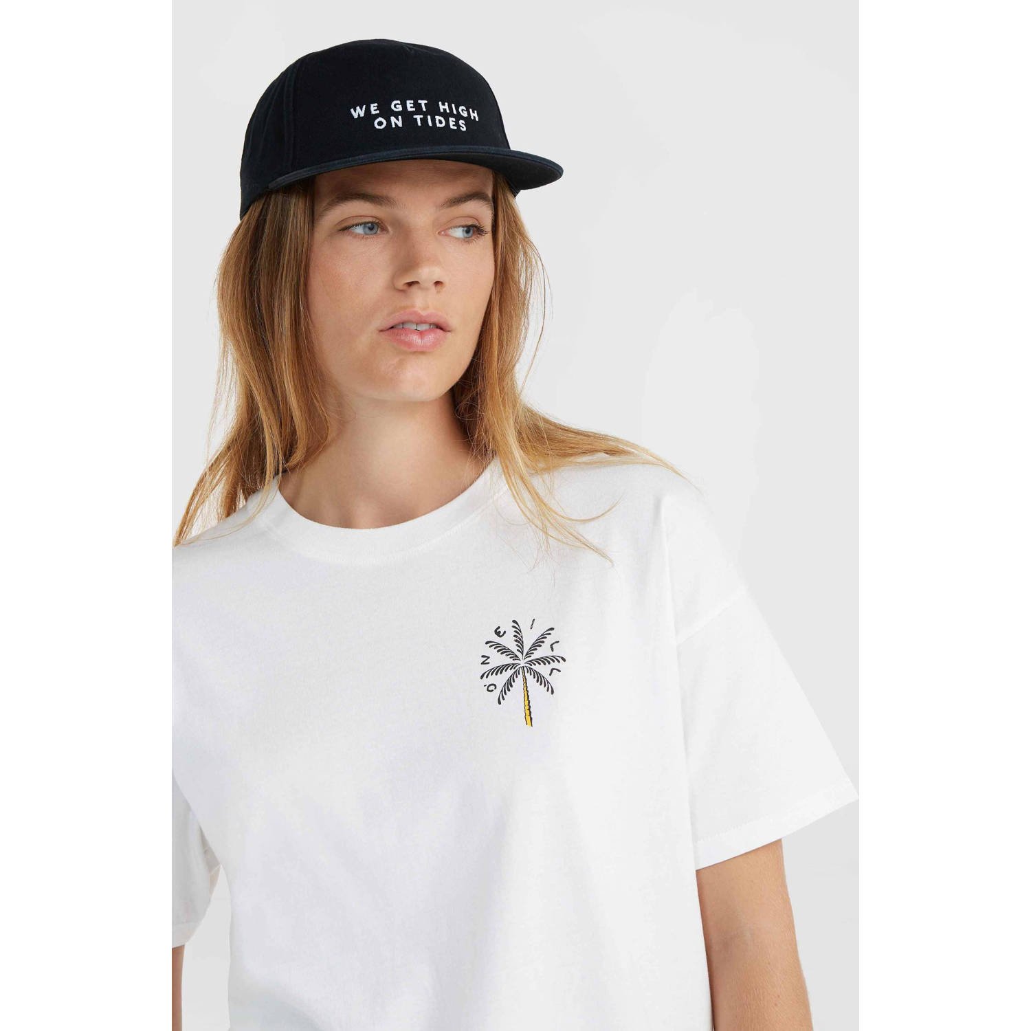 O'Neill T-shirt met backprint wit