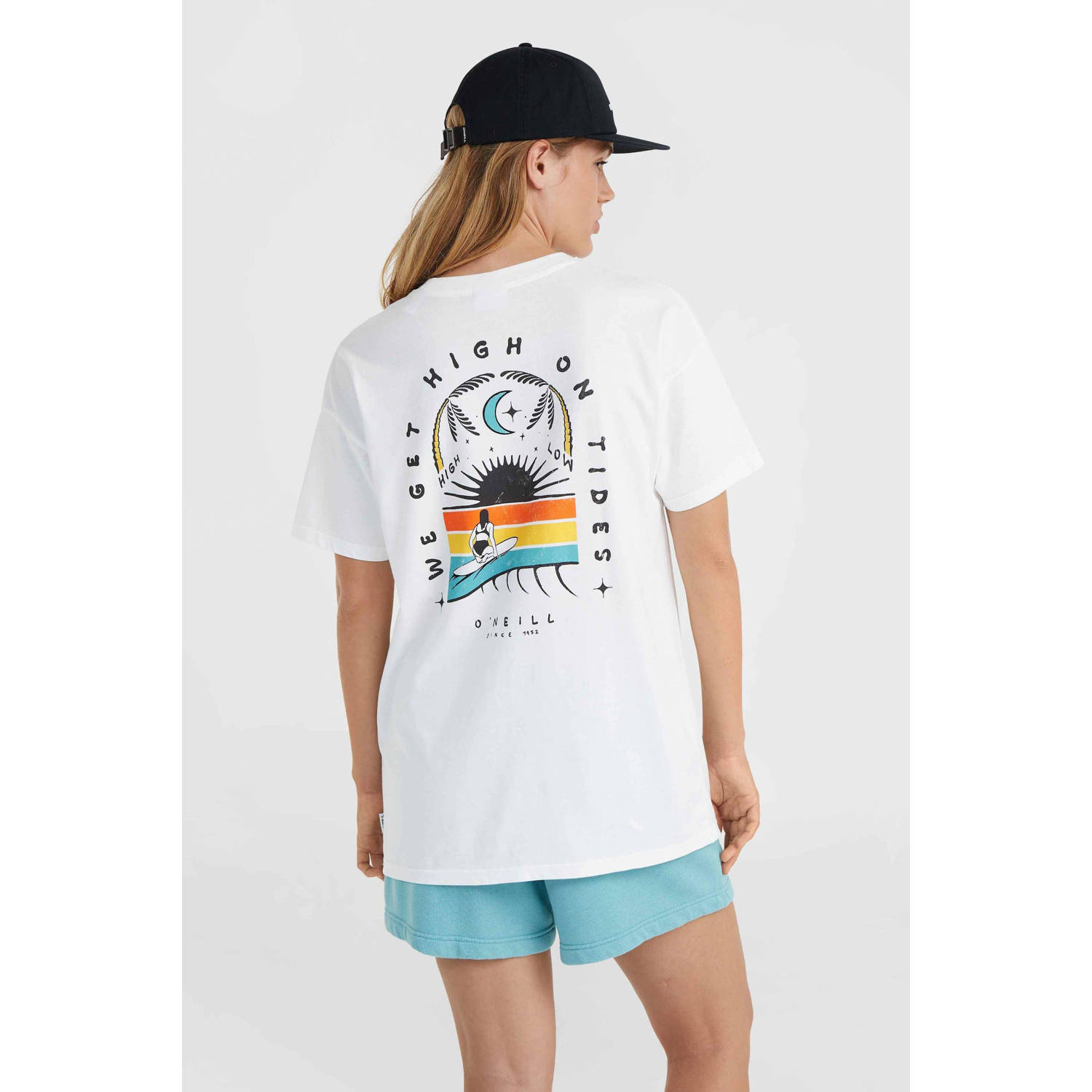 O'Neill T-shirt met backprint wit