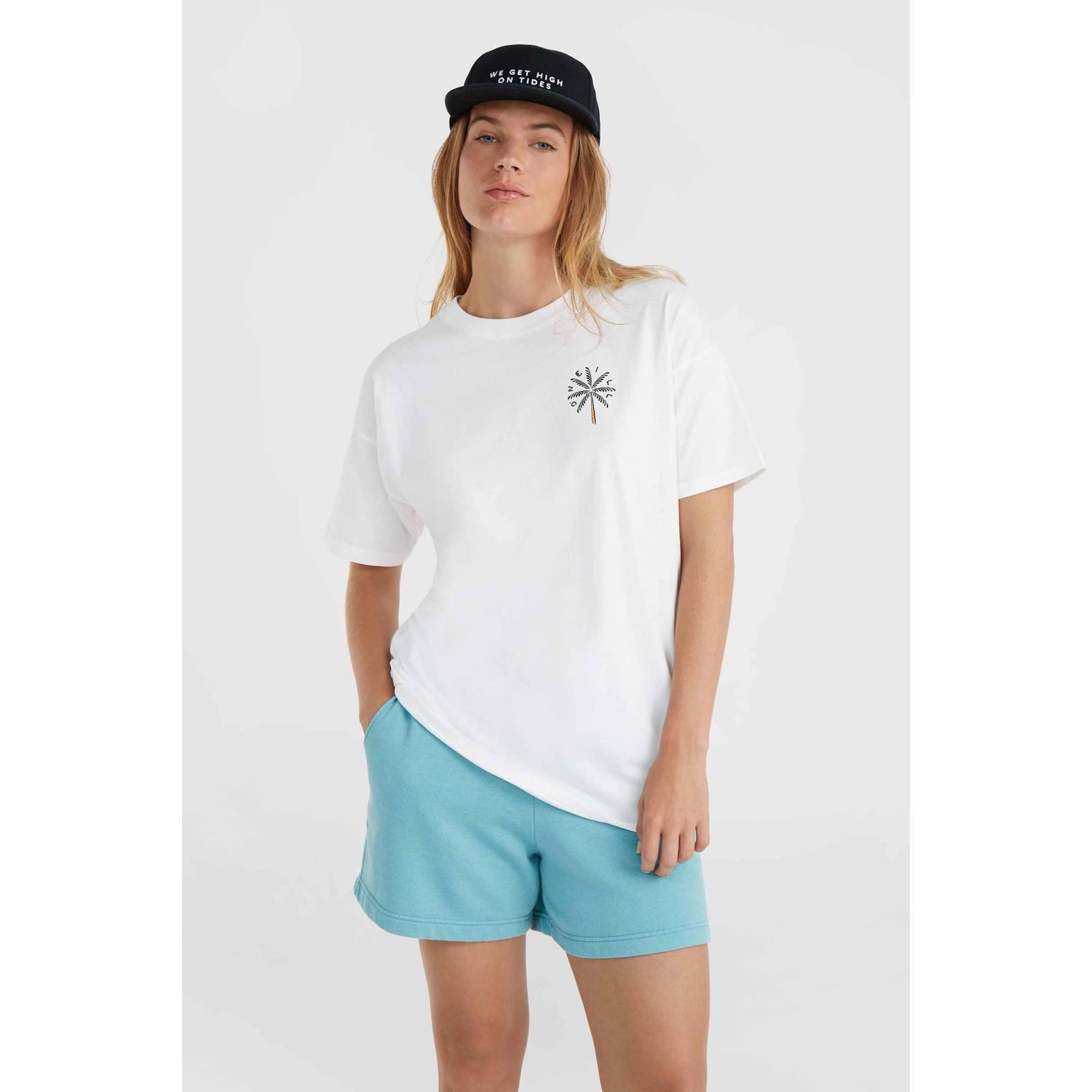 O'Neill T-shirt met backprint wit