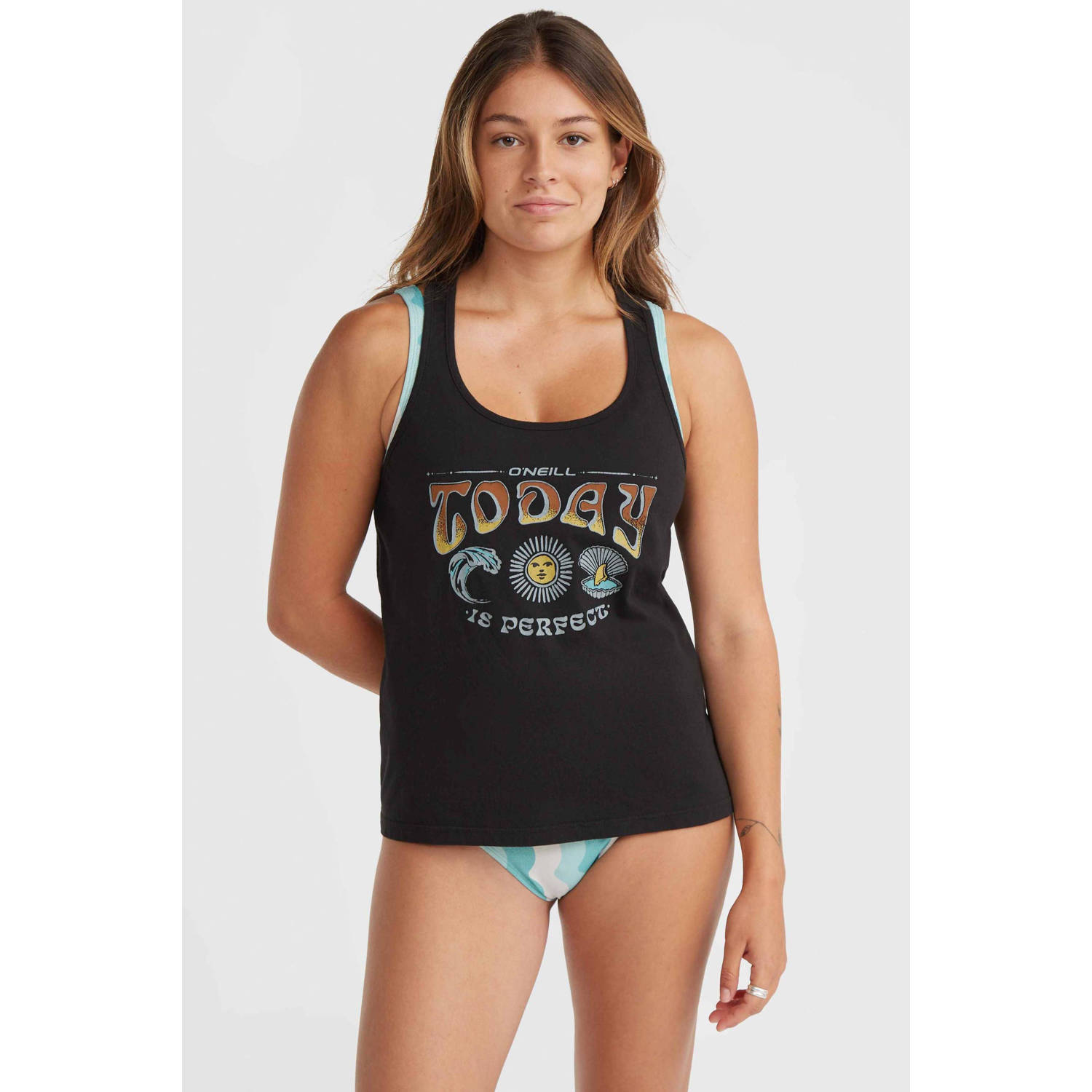 O'Neill singlet met tekst zwart