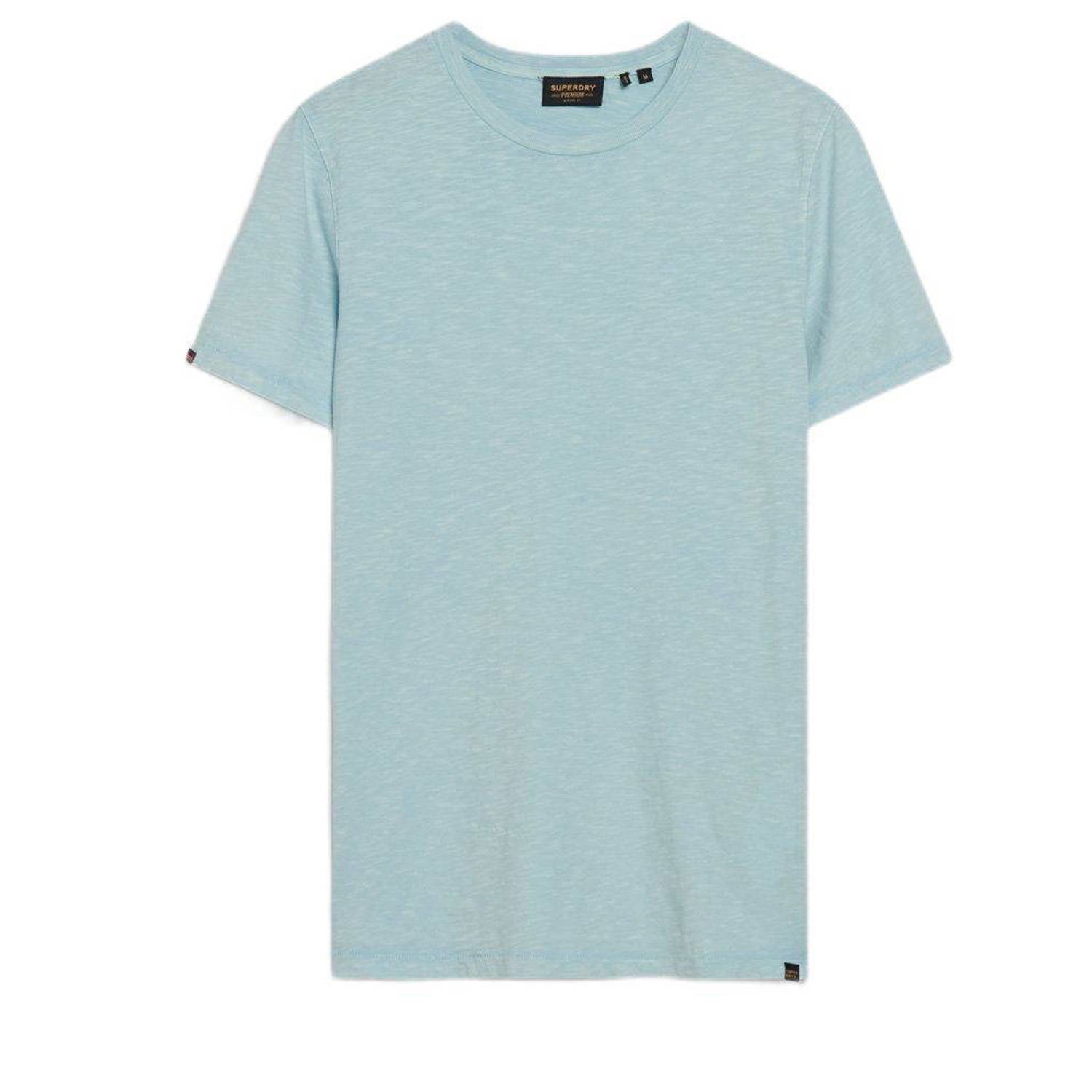 Superdry Slub T-Shirt Melange Lichtblauw