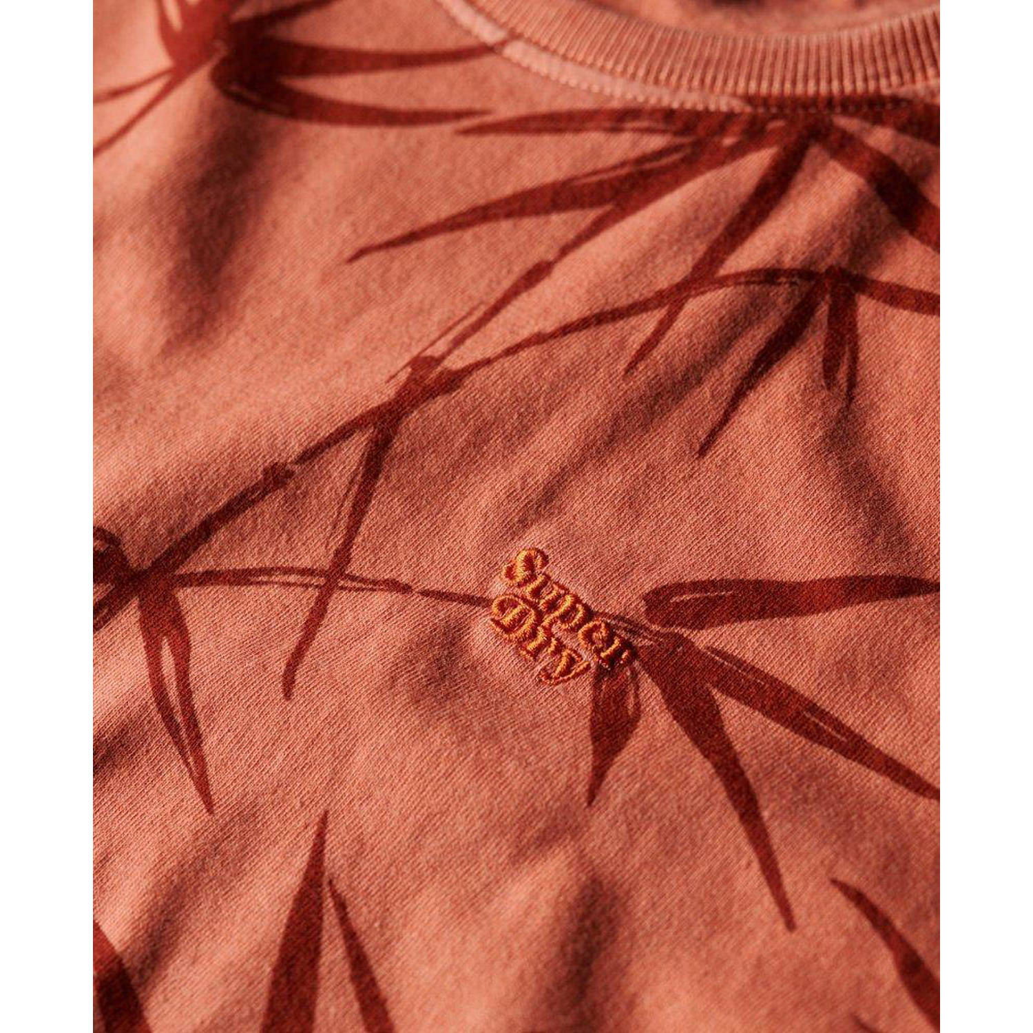 Superdry T-shirt met all over print oranje