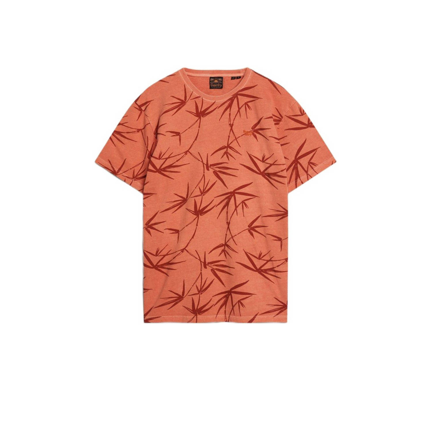 Superdry T-shirt met all over print oranje