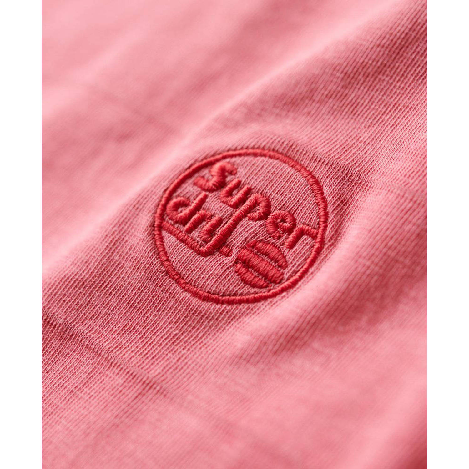 Superdry regular fit T-shirt met logo roze