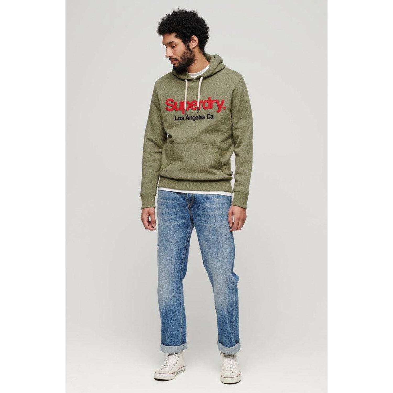 Superdry gemêleerde hoodie groen