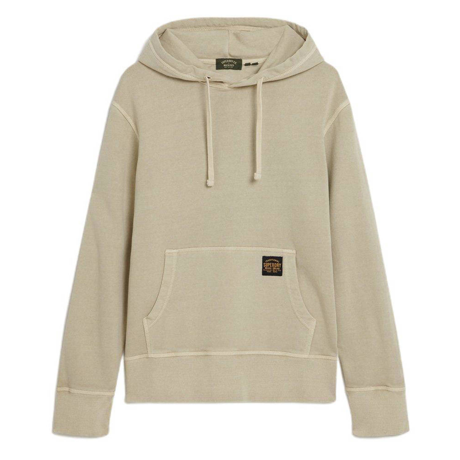 Superdry Beige Hoodie Slim Fit Katoen Beige Heren