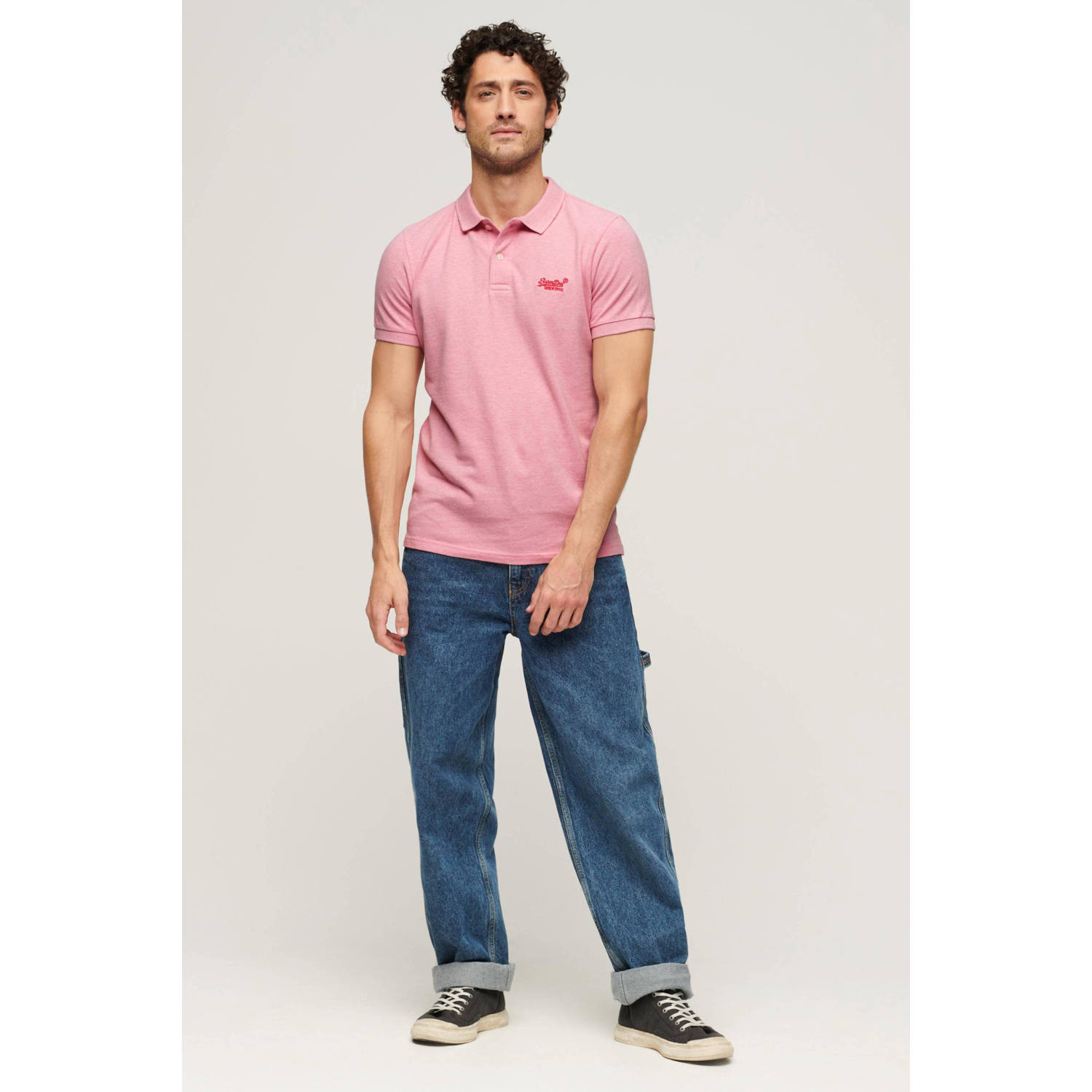 Superdry regular fit polo Classic Pique met logo rei