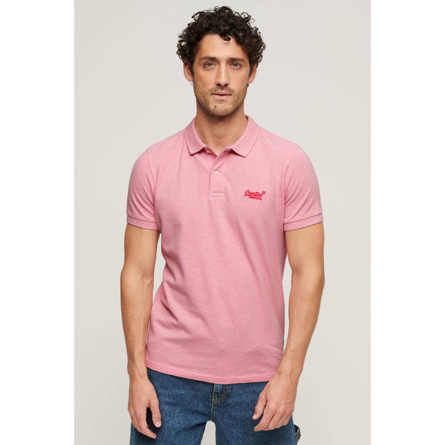 Superdry regular fit polo Classic Pique met logo rei