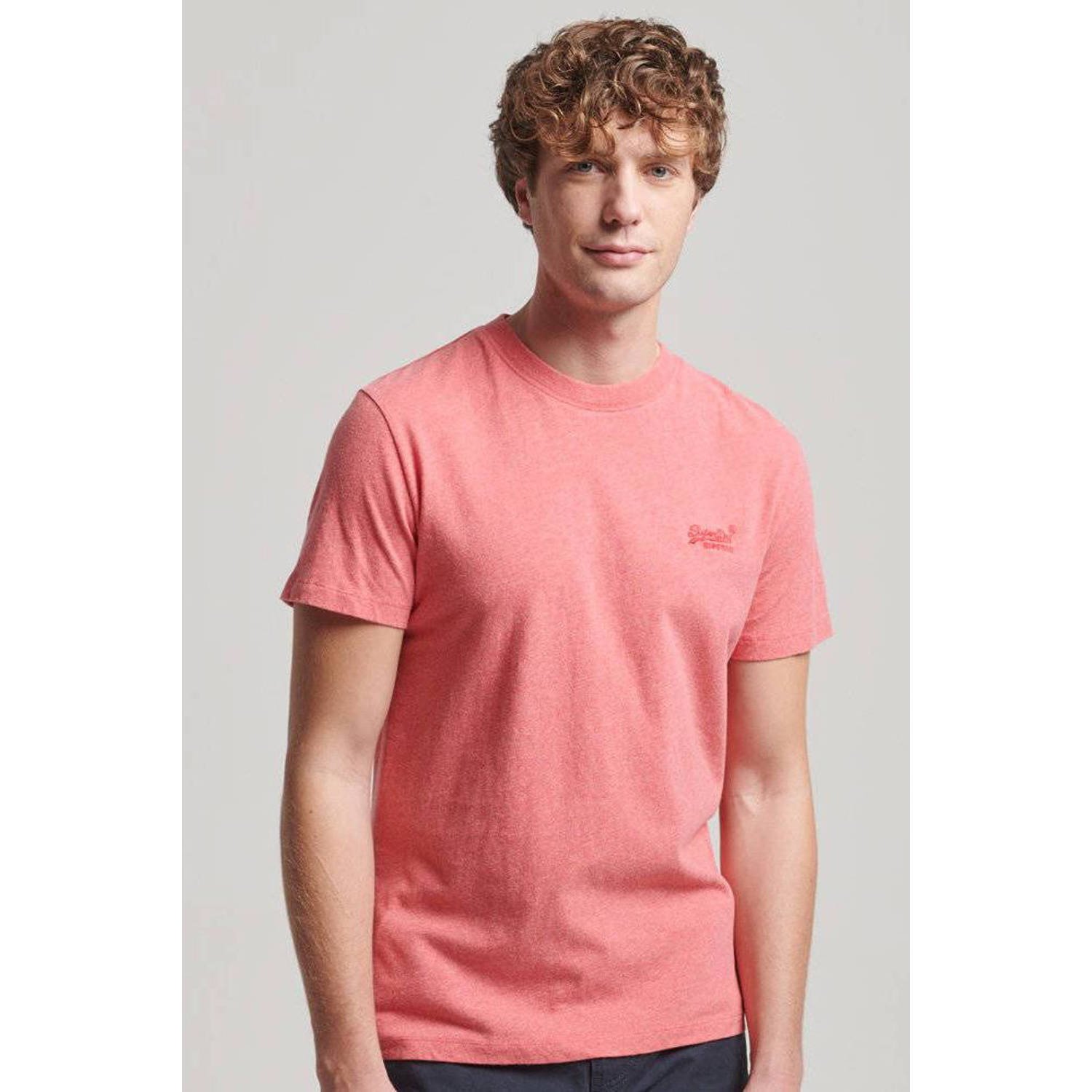 Superdry gemêleerd regular fit T-shirt roze