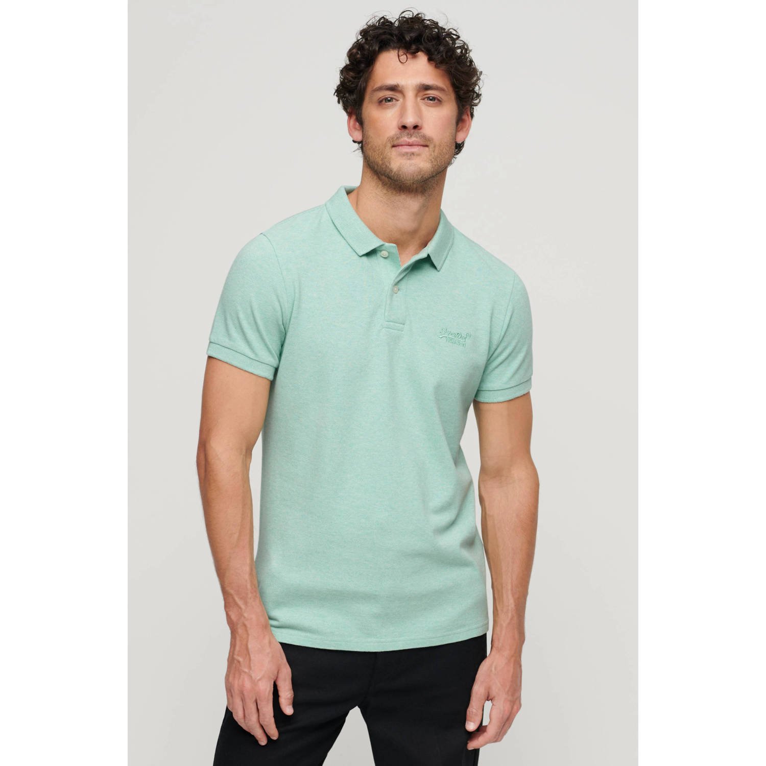 Superdry regular fit polo Classic Pique met logo 9vq