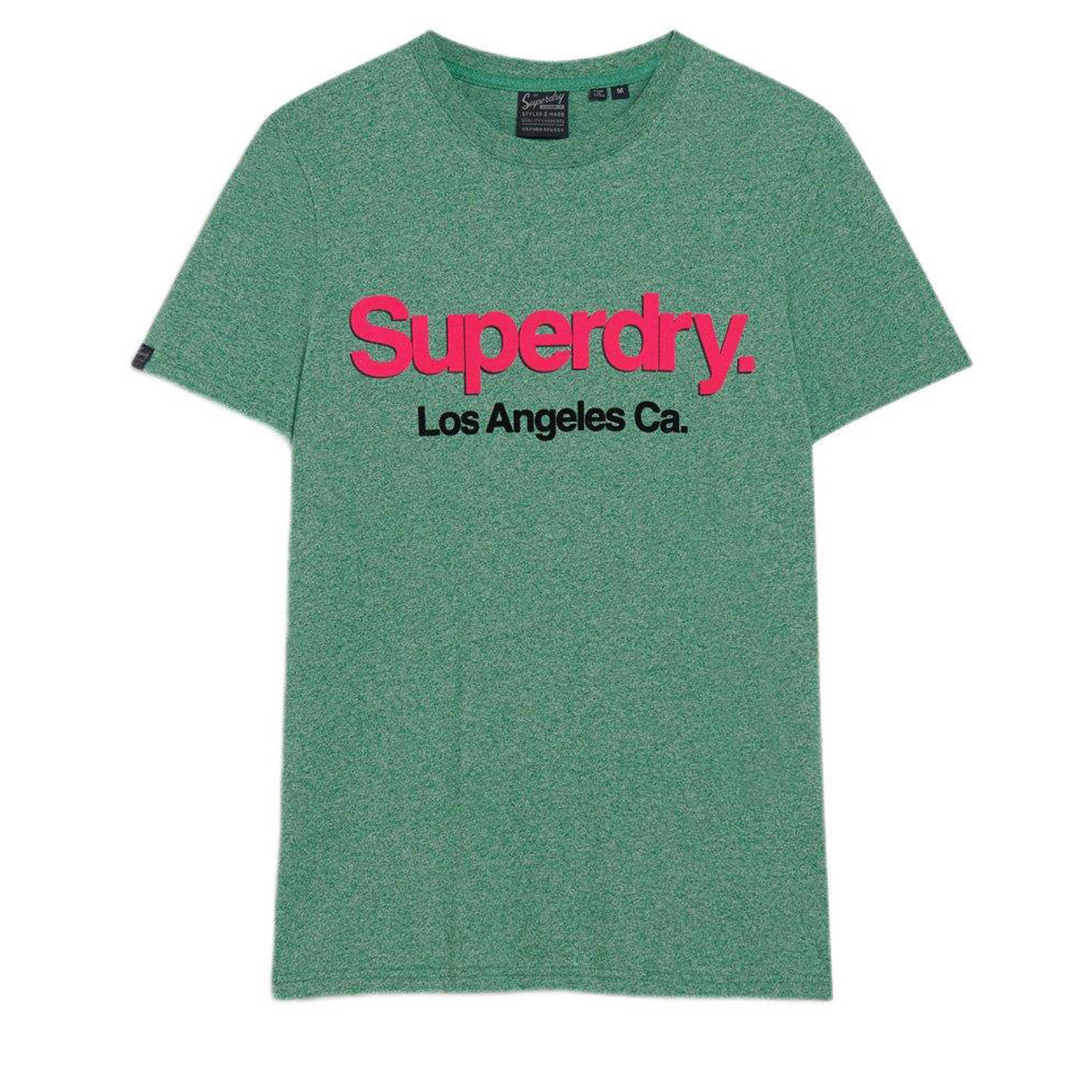 Superdry T-shirt met printopdruk groen