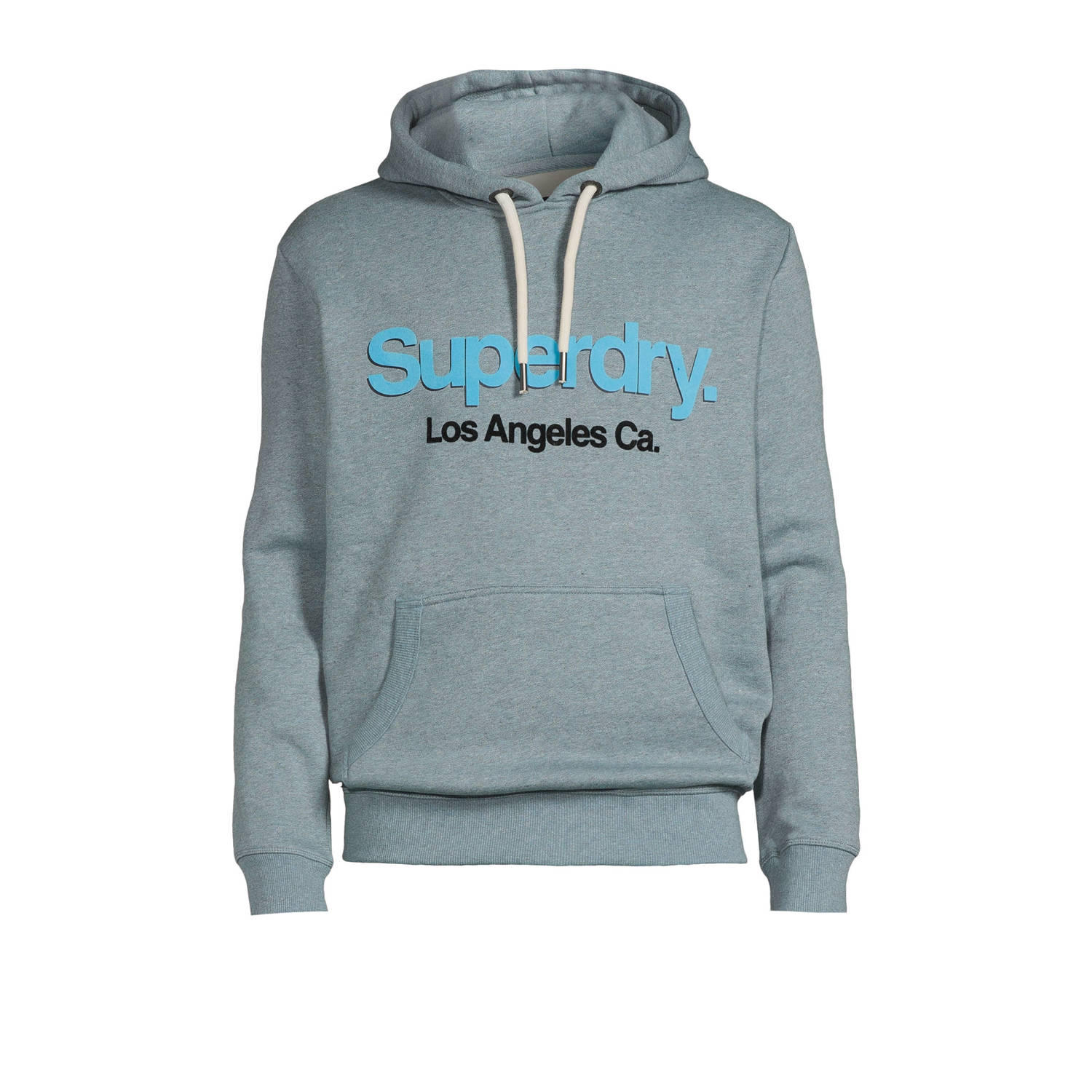 Superdry Grijze Hoodie met Slim Fit Gray Heren