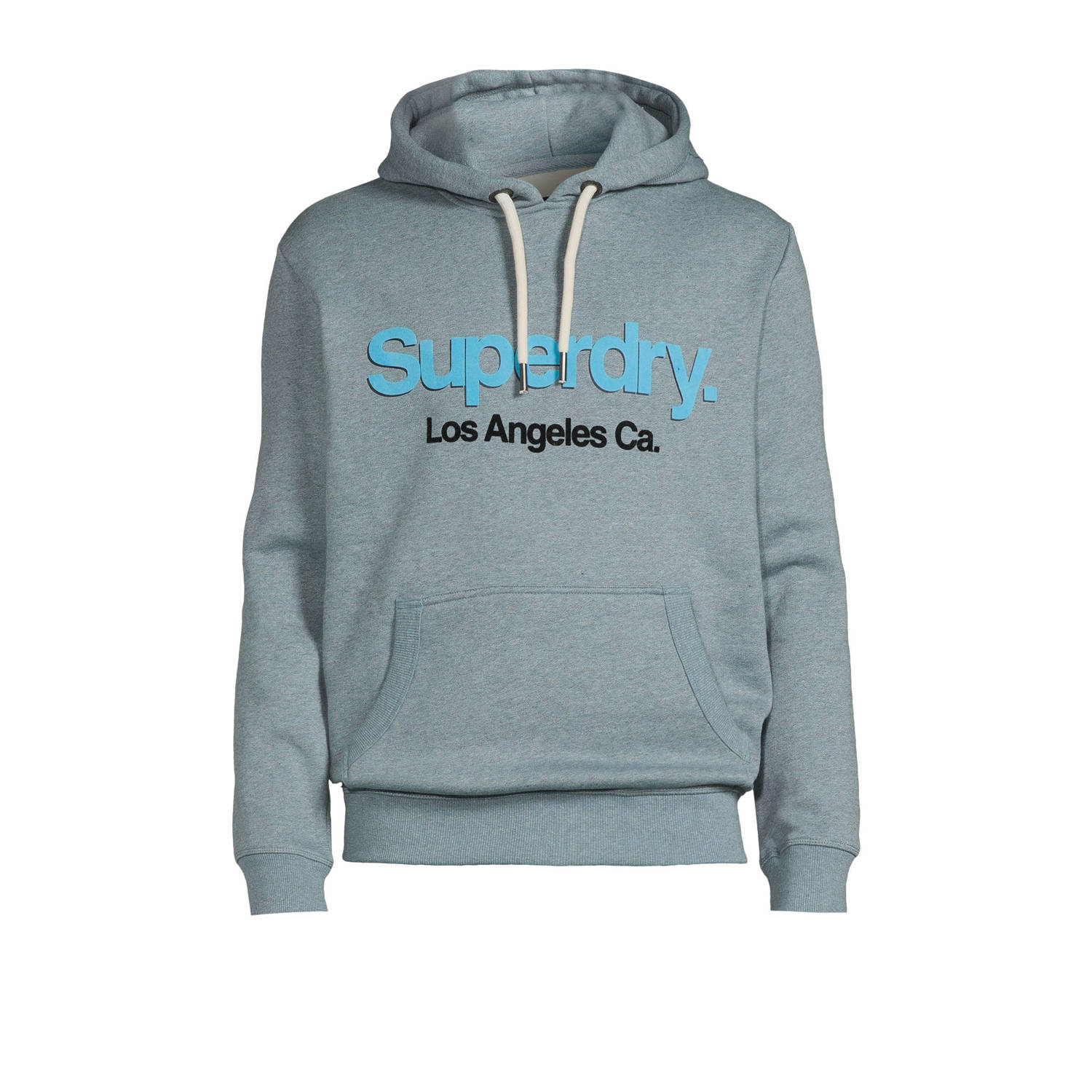 Superdry hoodie met printopdruk lichtblauw