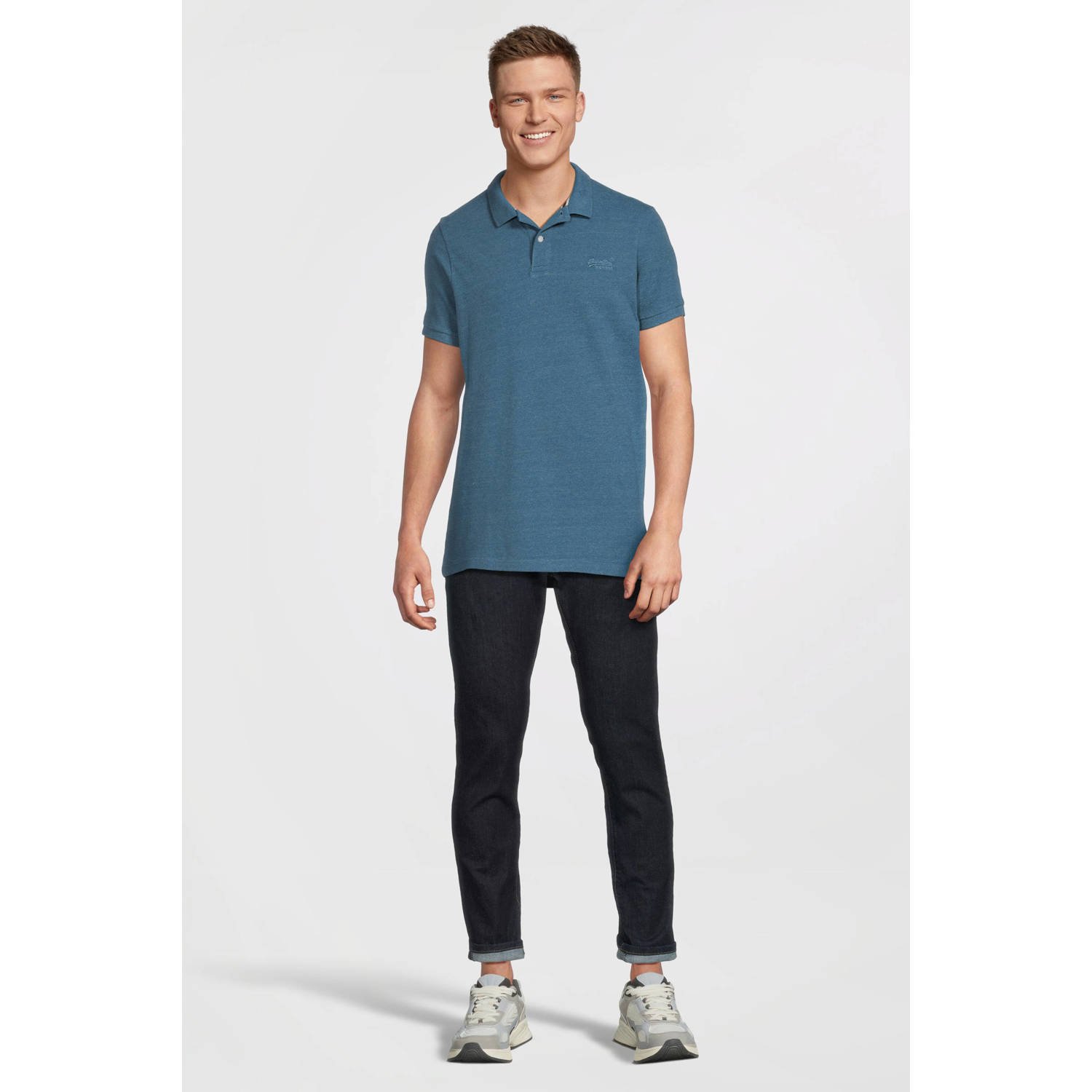 Superdry regular fit polo Classic Pique met logo 1af