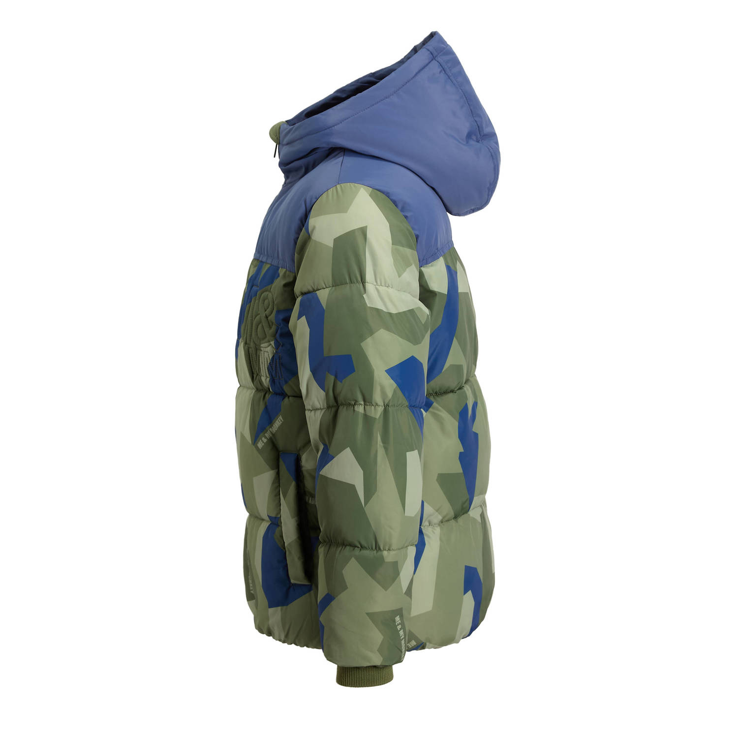 Me & My Monkey winterjas Ralf camouflage groen blauw