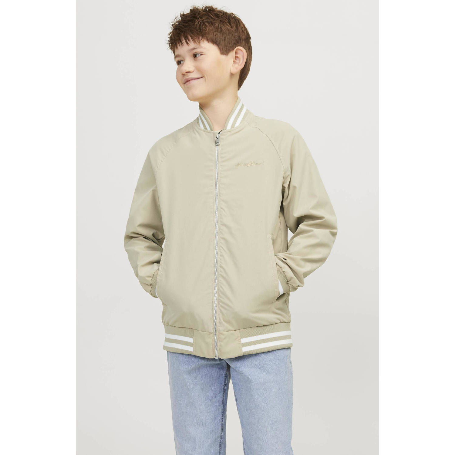 JACK & JONES JUNIOR bomberjack zomer JORLUCCA beige