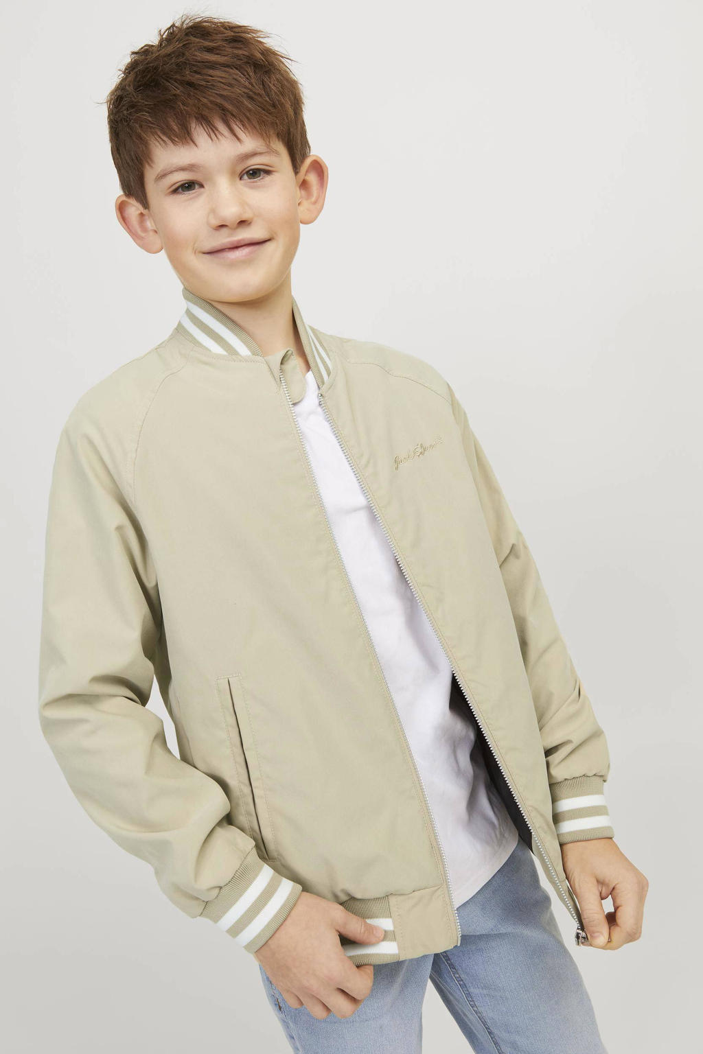 Jack & Jones JCOCOLLECTIVE Bomberjack voor heren, crockery, S, Crockery., S Jack & Jones JCOCOLLECTIVE Bomberjack voor heren, crockery, S, Crockery., S