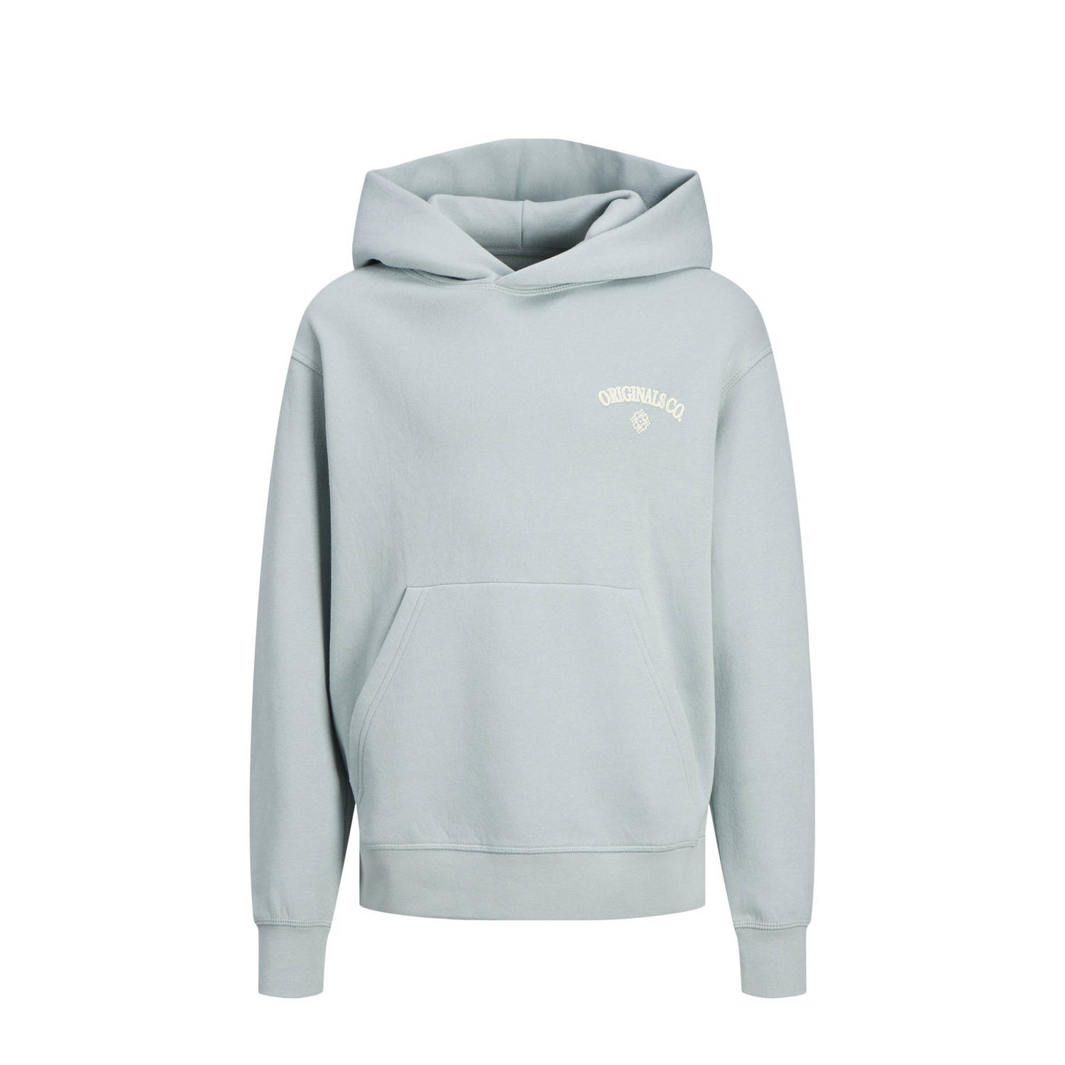 Jack & jones JUNIOR hoodie JORSANTORINI met backprint lichtblauw Sweater 164