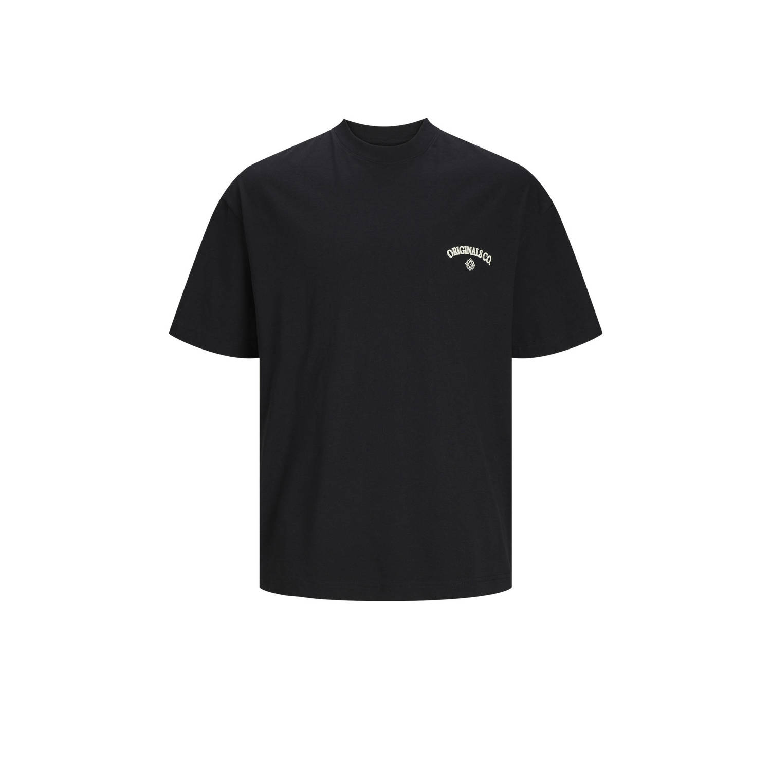 Jack & jones JUNIOR T-shirt JORSANTORINI met backprint zwart Jongens Katoen Ronde hals 152