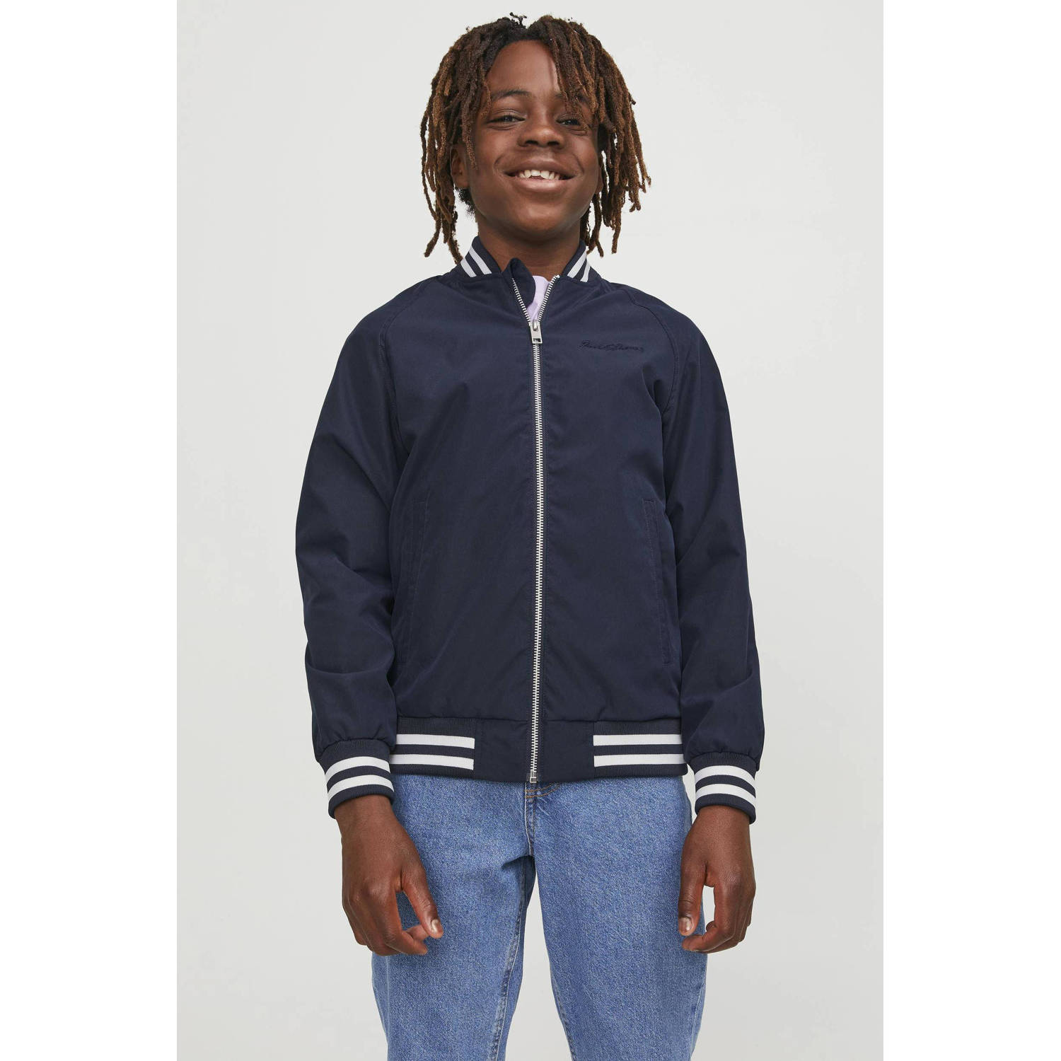 JACK & JONES JUNIOR bomberjack zomer JORLUCCA donkerblauw