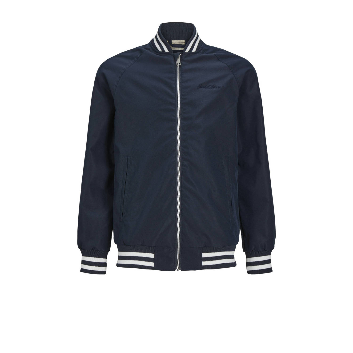 Jack & jones JUNIOR bomberjack zomer JORLUCCA donkerblauw Jas Jongens Gerecycled polyester Ronde hals 128