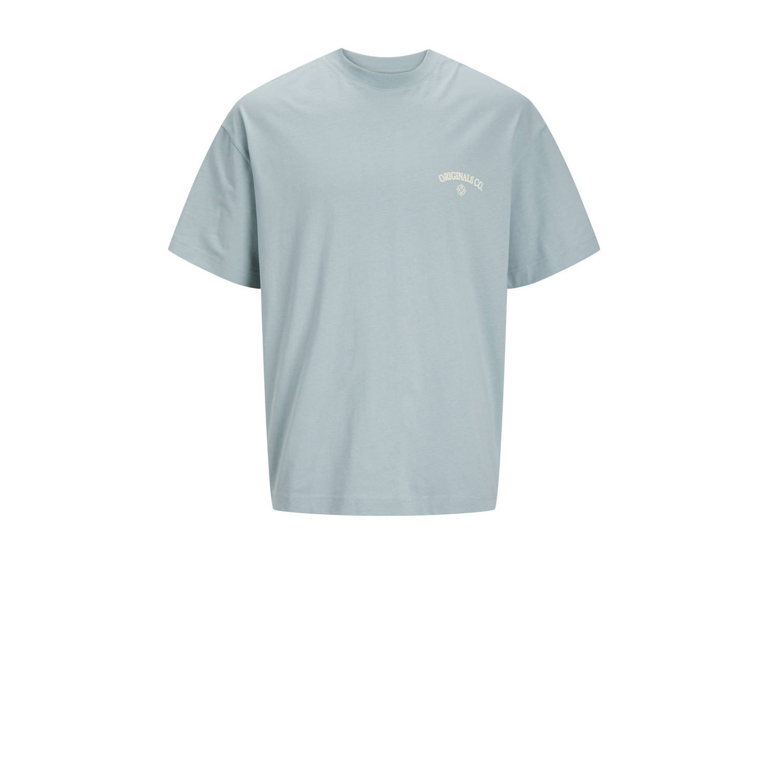 Jack & jones JUNIOR T-shirt JORSANTORINI met backprint lichtblauw Jongens Katoen Ronde hals 140