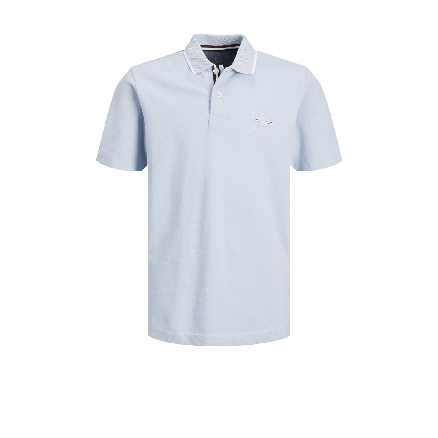 JACK & JONES JUNIOR polo JPRBLUSHIELD met printopdruk lichtblauw